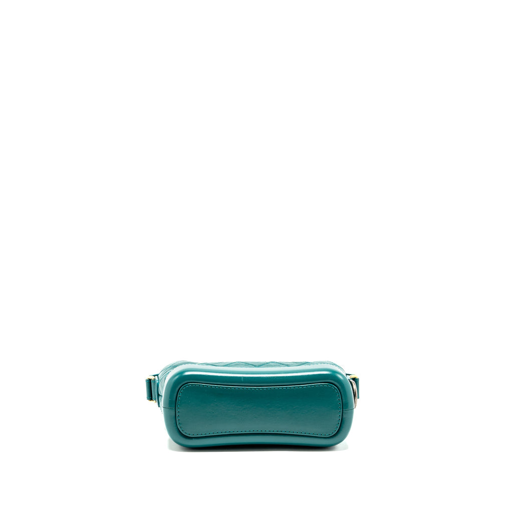 CHANEL SMALL GABRIELLE HOBO BAG AGED CALFSKIN GREEN MULTICOLOURED HAREWARE