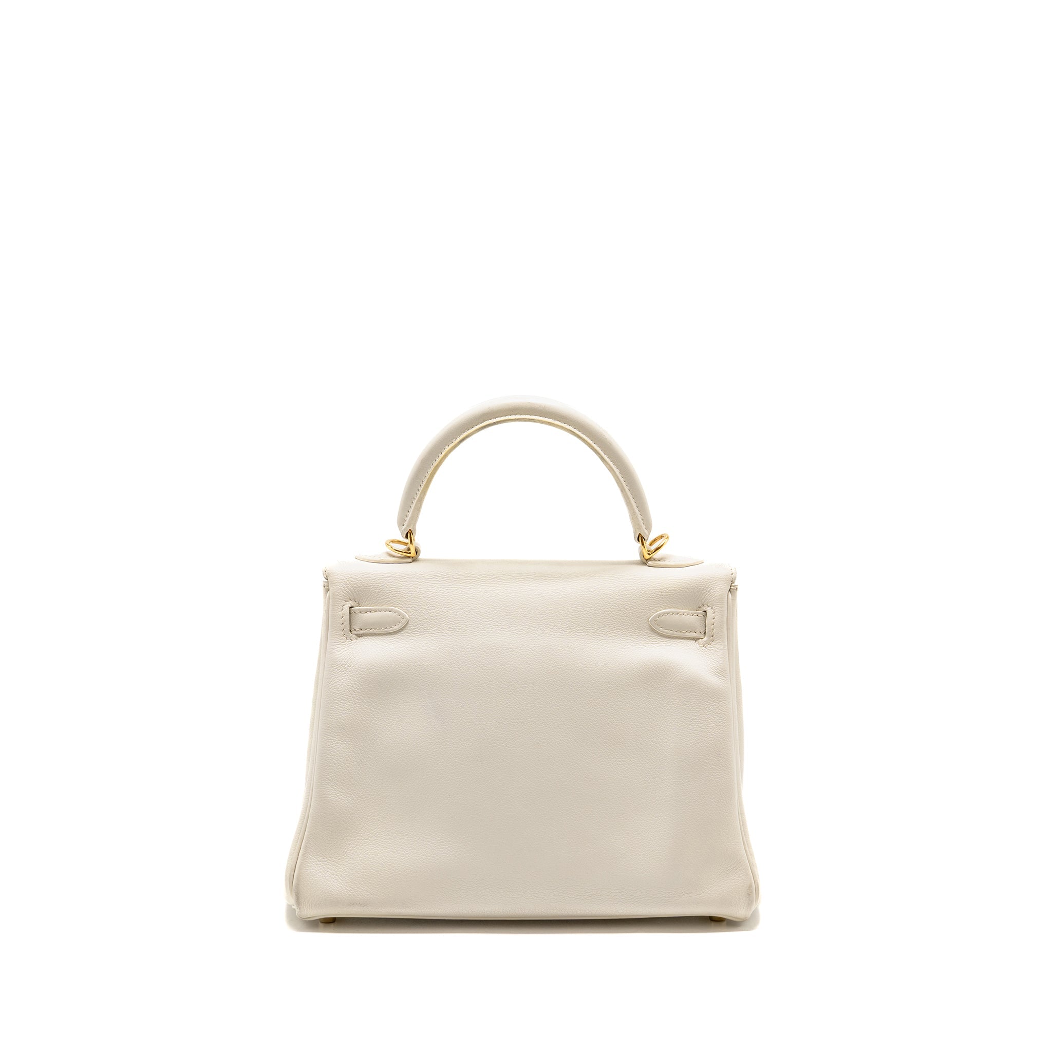 HERMES KELLY 25 EVERCOLOR BLANC GHW