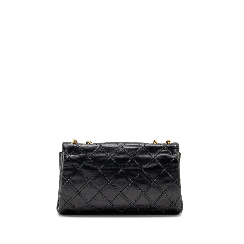 CHANEL THIN CITY FLAP BAG CALFSKIN BLACK GHW