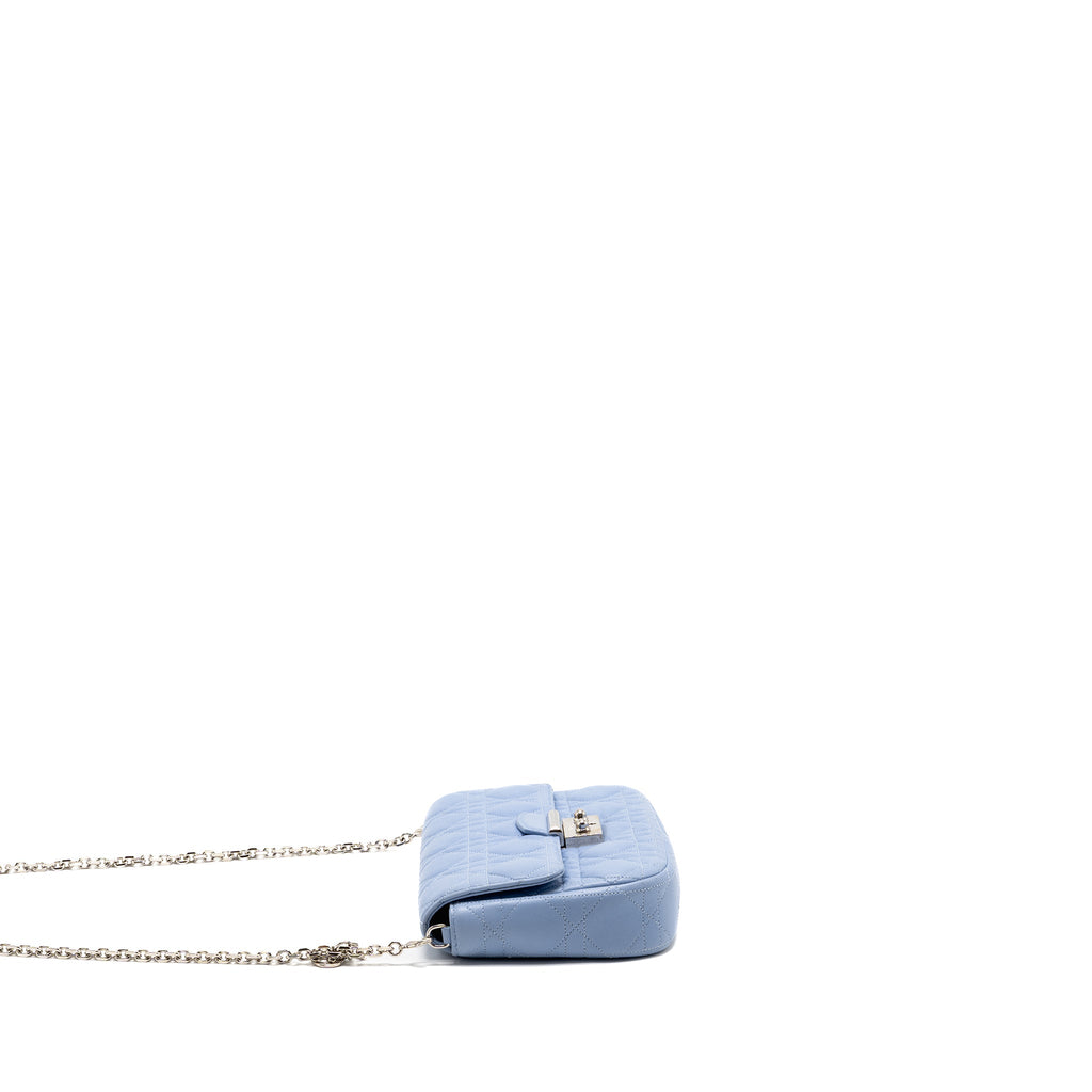 DIOR MISS DIOR CROSSBODY BAG LAMBSKIN LIGHT BLUE SHW