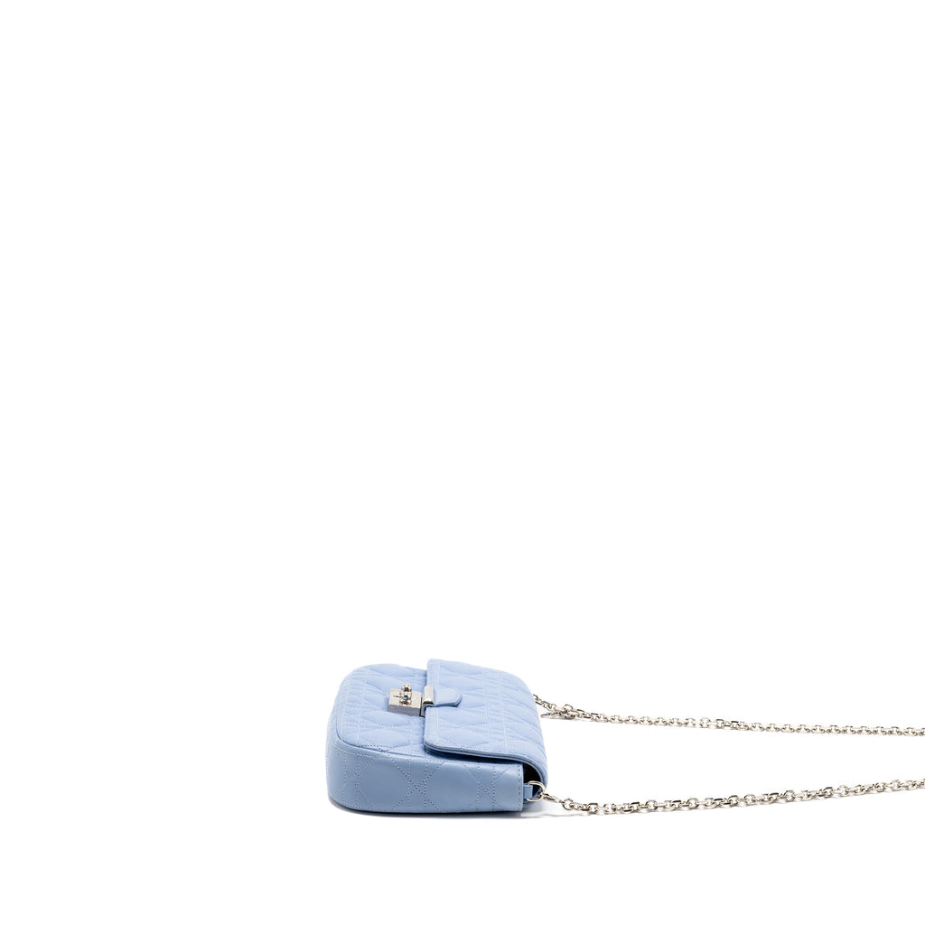 DIOR MISS DIOR CROSSBODY BAG LAMBSKIN LIGHT BLUE SHW