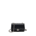 CHANEL MINI RECTANGULAR FLAP BAG LAMBSKIN BLACK SHW