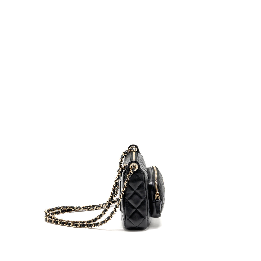 CHANEL 25C CAMERA BAG LAMBSKIN BLACK LGHW (MICROCHIP)