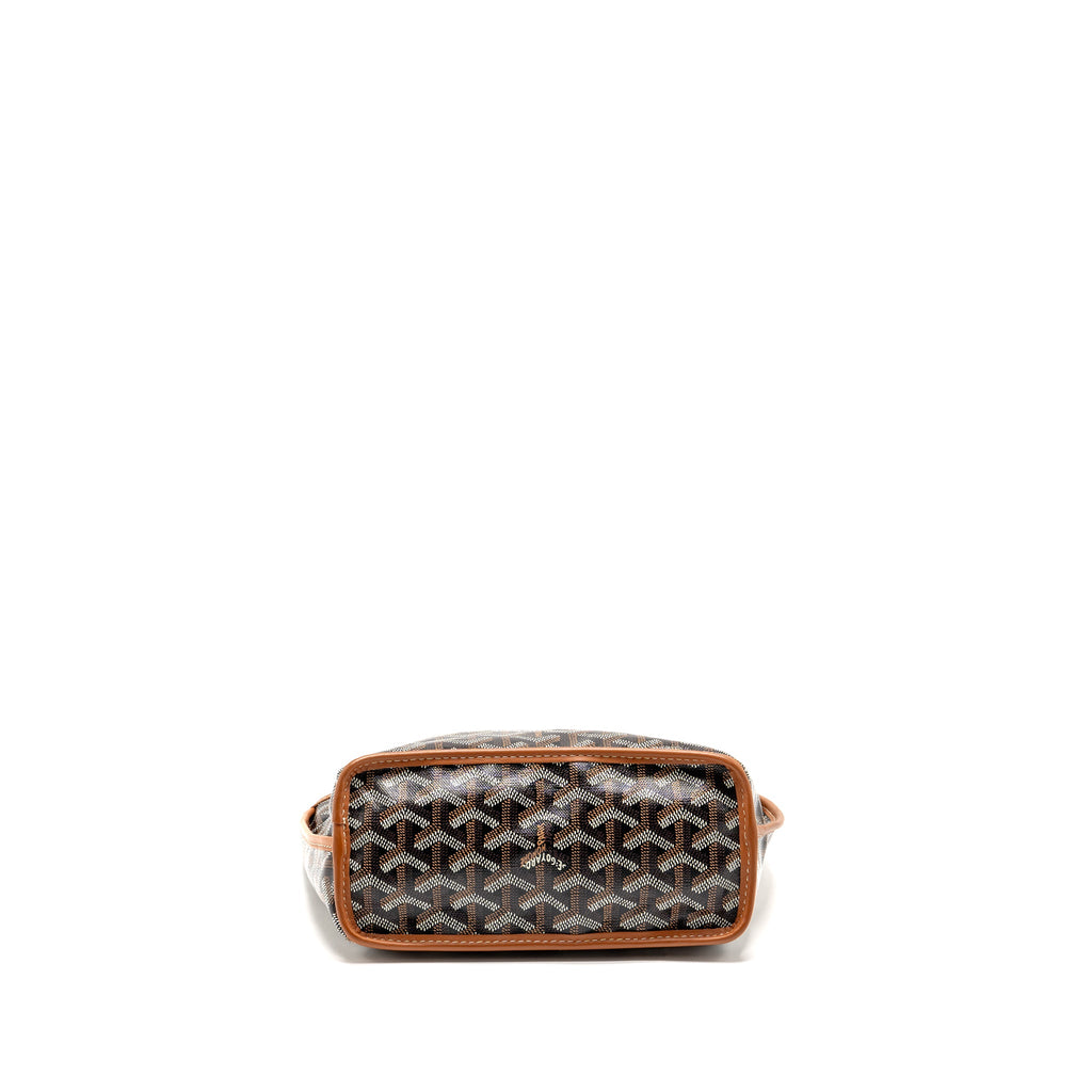 GOYARD MINI ANJOU TOTE BAG GOYARDLINE CANVAS / CALFSKIN TAN SHW