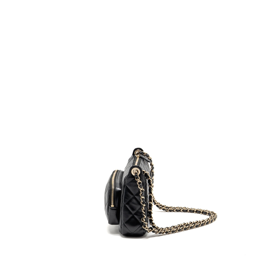CHANEL 25C CAMERA BAG LAMBSKIN BLACK LGHW (MICROCHIP)