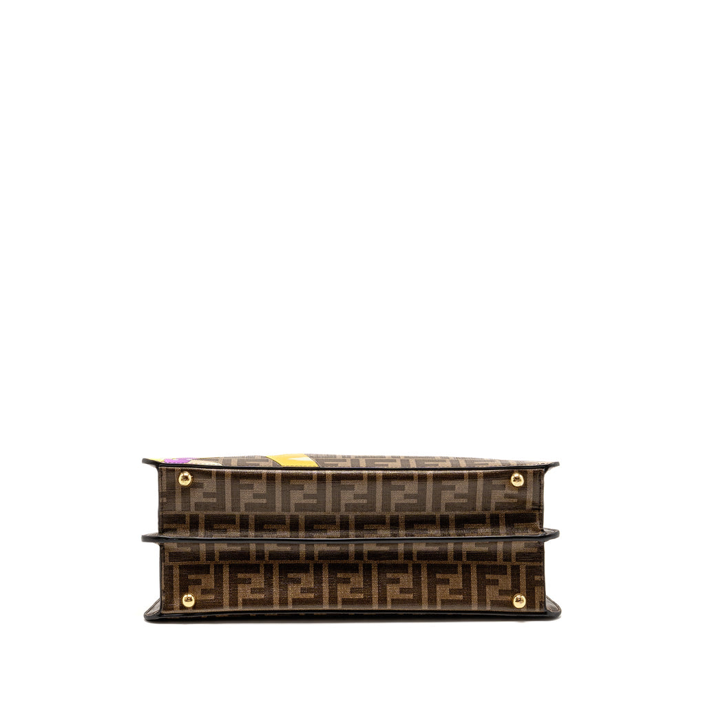 FENDI PEEKABOO ISEEU ANTONIO LOPEZ ZUCCA COATED CANVAS MULTICOLOUR GHW