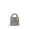 DIOR MINI LADY DIOR ALLIGATOR MISSISSIPPIENSIS GREY LGHW