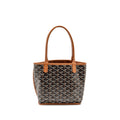 GOYARD MINI ANJOU TOTE BAG GOYARDLINE CANVAS / CALFSKIN TAN SHW