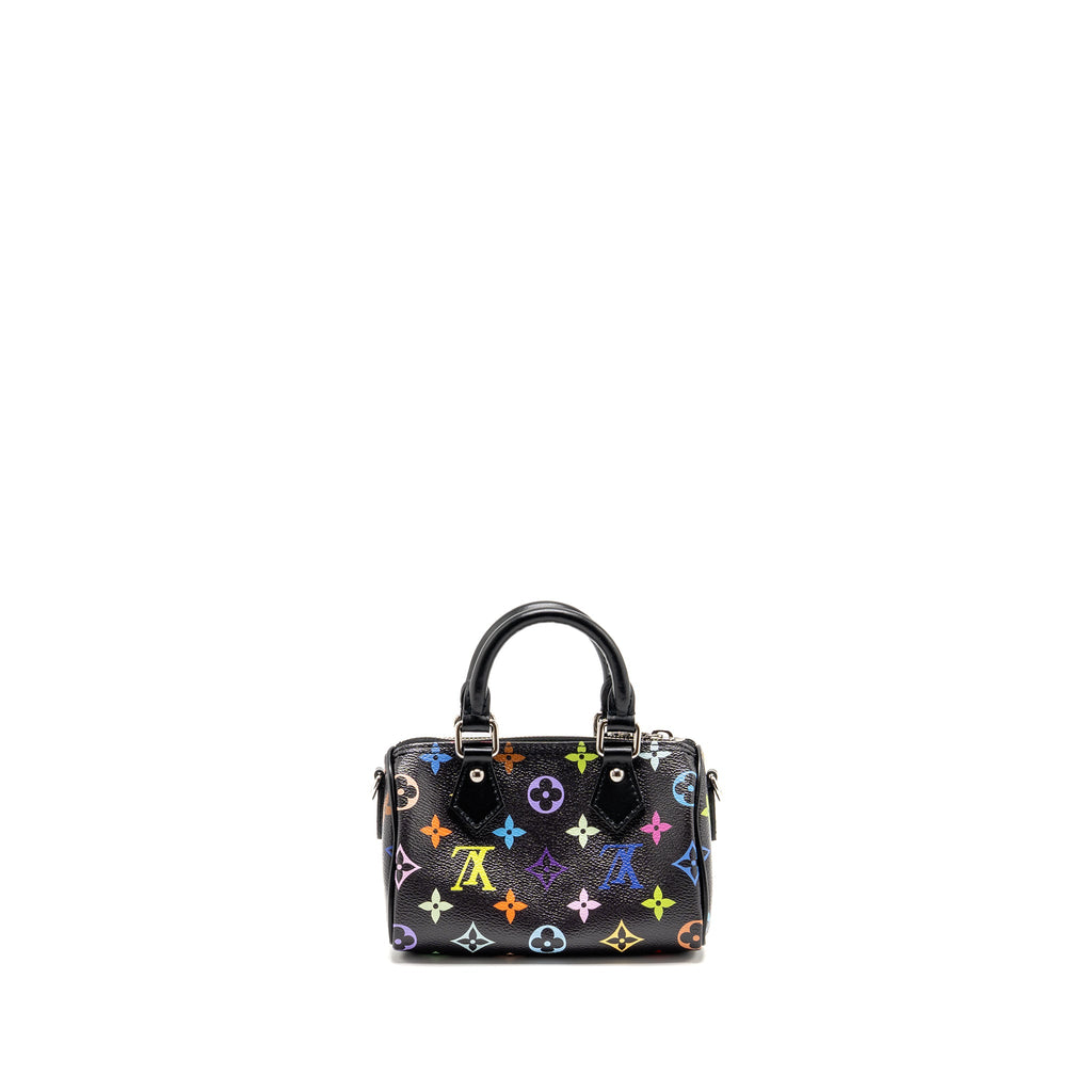 LOUIS VUITTON X TAKASHI MURAKAMI NANO SPEEDY MULTICOLOURED MONOGRAM CANVAS BLACK SHW