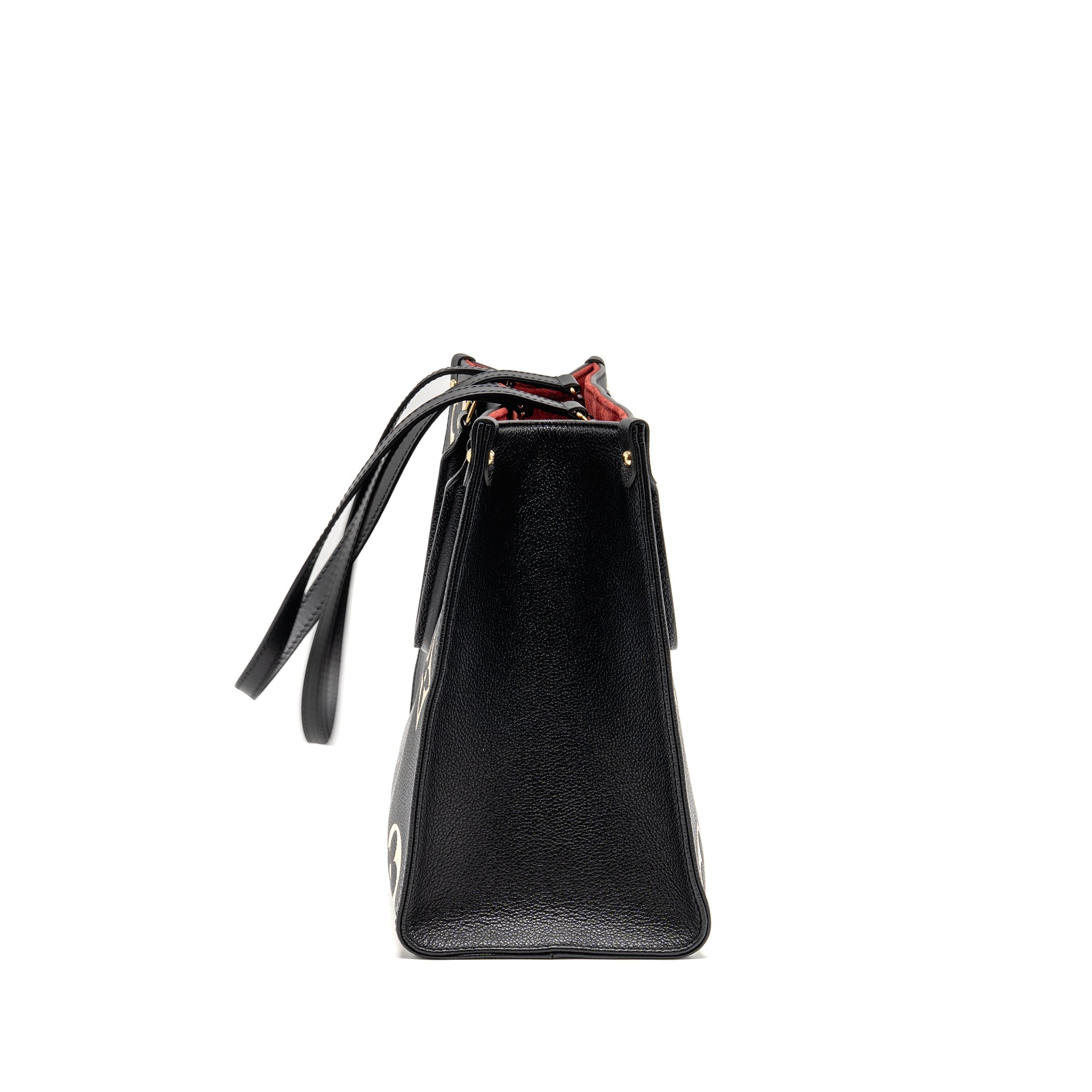 LOUIS VUITTON ONTHEGO MM MONOGRAM EMPREINTE LEATHER BLACK/BEIGE GHW