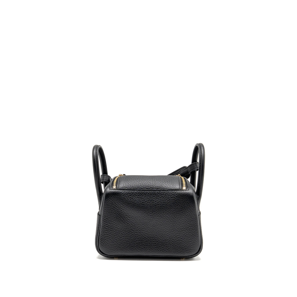 HERMES MINI LINDY II CLEMENCE BLACK GHW