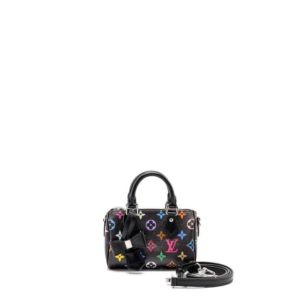 LOUIS VUITTON X TAKASHI MURAKAMI NANO SPEEDY MULTICOLOURED MONOGRAM CANVAS BLACK SHW