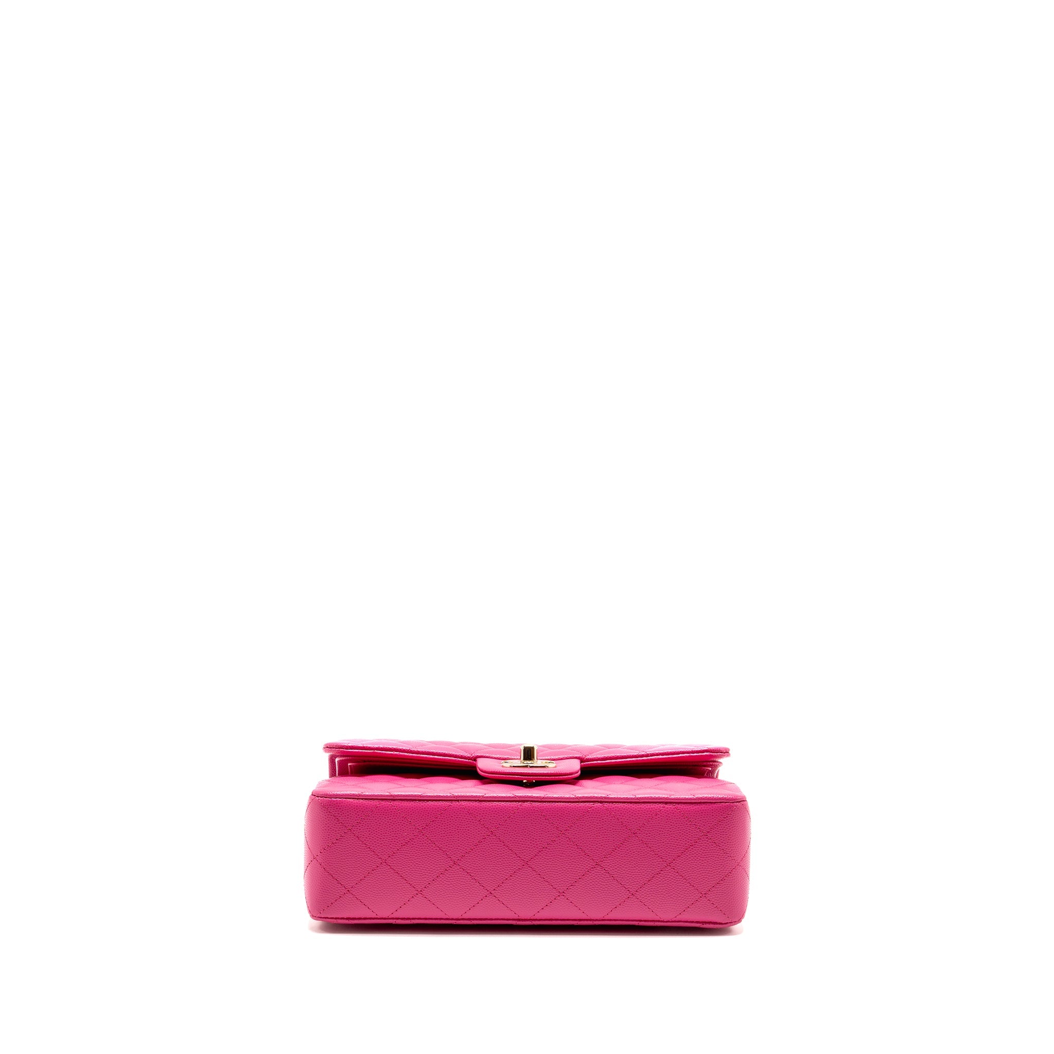 CHANEL SMALL CLASSIC DOUBLE FLAP BAG CAVIAR PINK LGHW (MICROCHIP)