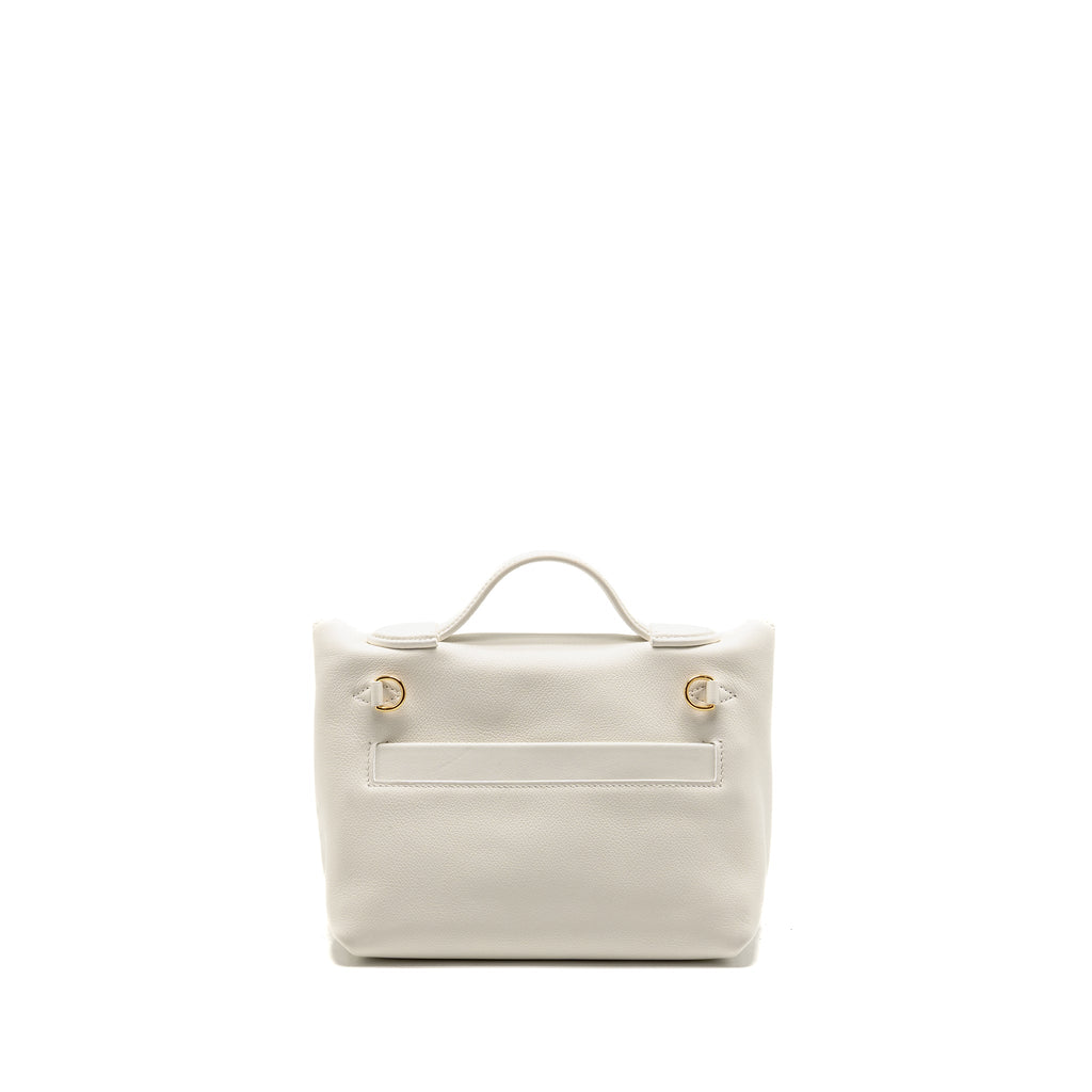 HERMES MINI 24/24 2424-21 BAG EVERCOLOR/SWIFT BLANC GHW