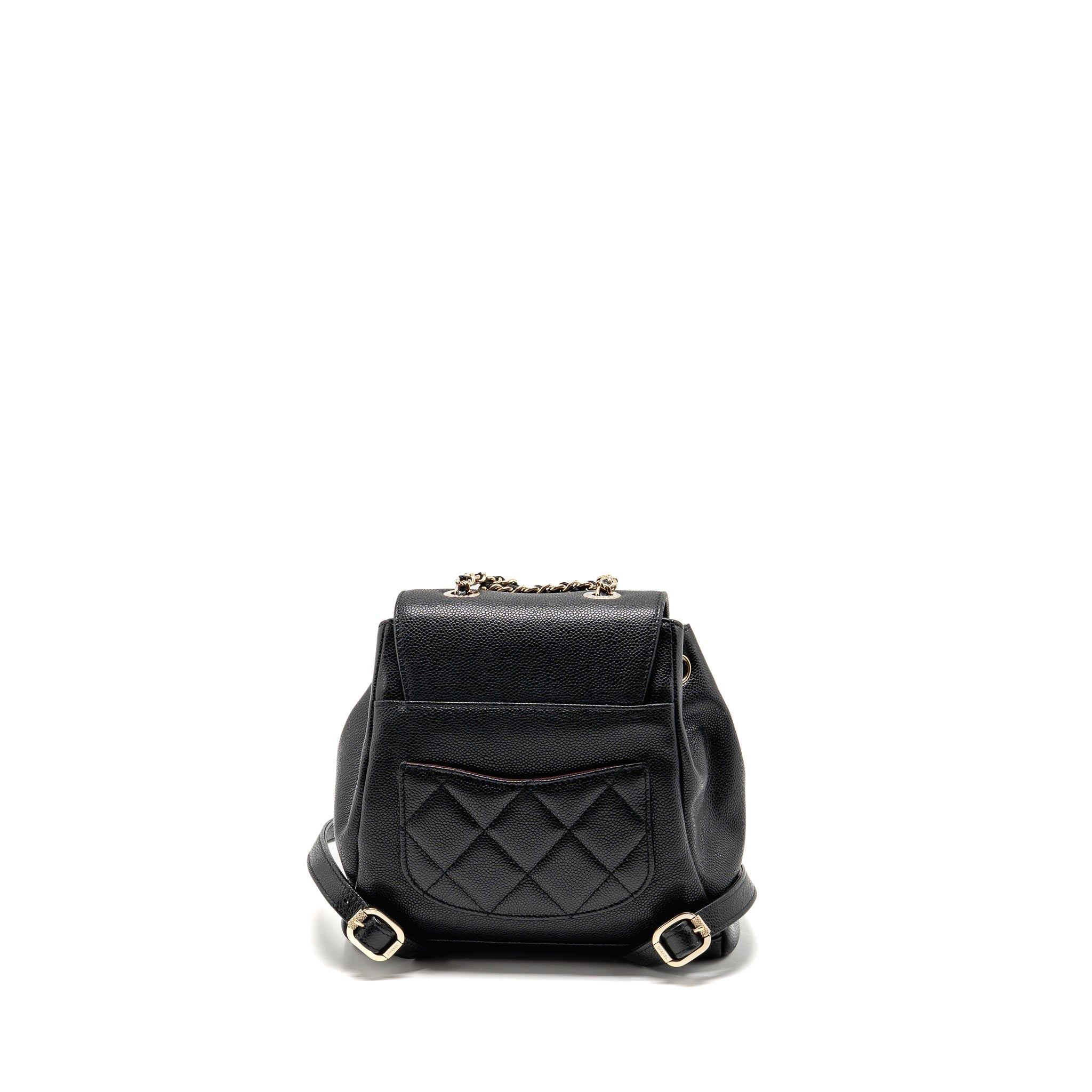 CHANEL AFFINITY BACKPACK CAVIAR BLACK LGHW (MICROCHIP)