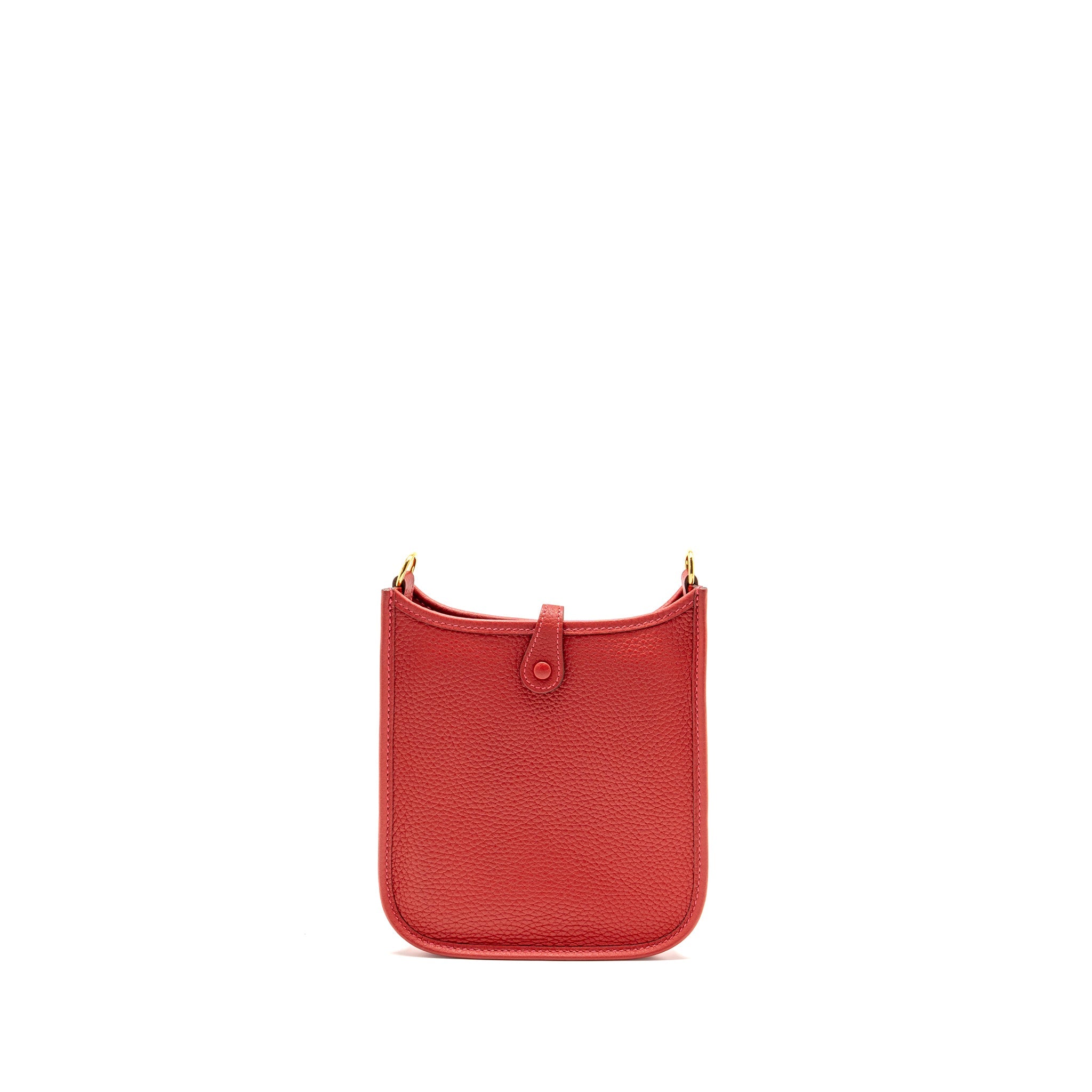 HERMES MINI EVELYNE CLEMENCE VERMILLON/ROUGE VIF GHW