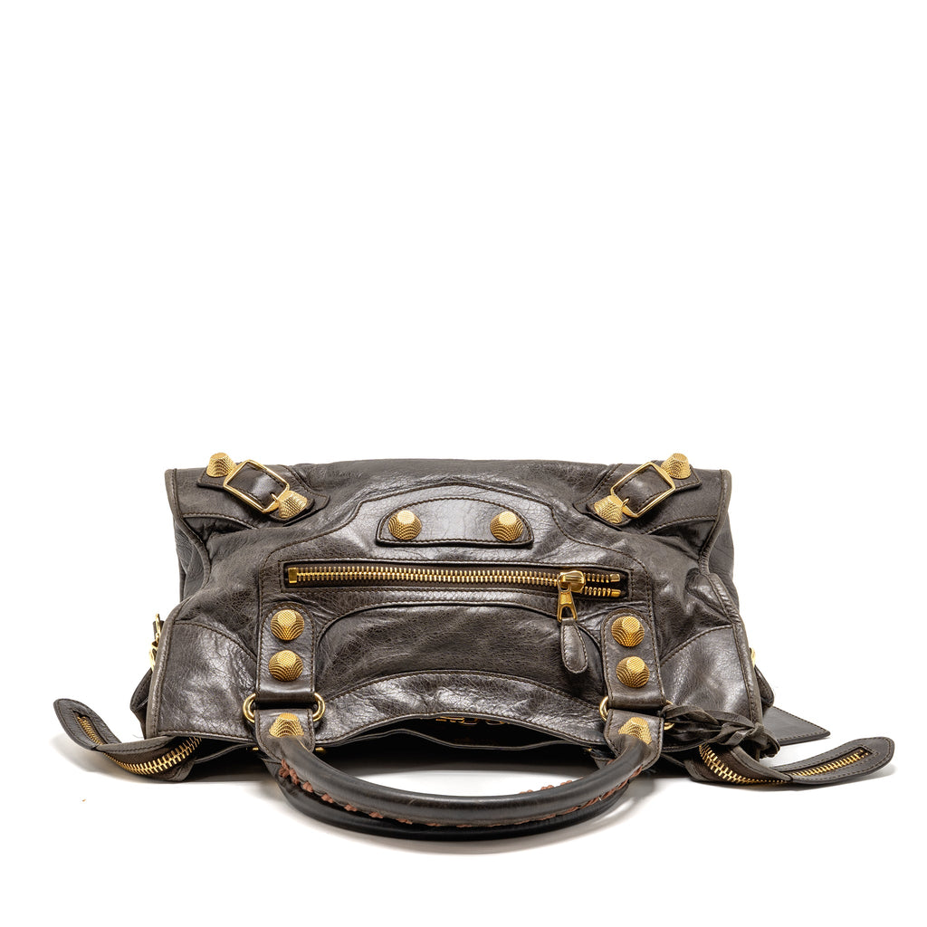 BALENCIAGA GIANT CITY BAG CALFSKIN GREY GHW