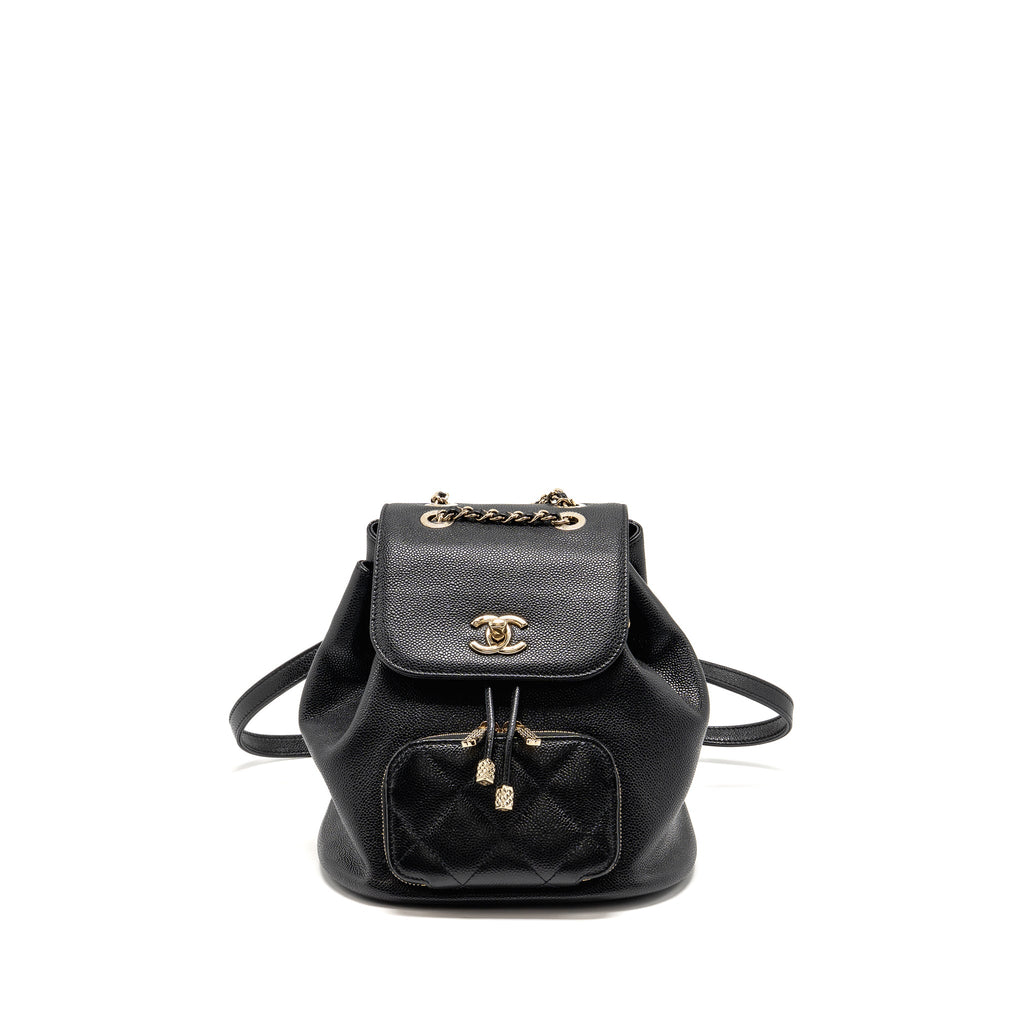 CHANEL AFFINITY BACKPACK CAVIAR BLACK LGHW (MICROCHIP)