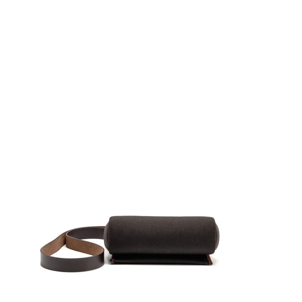 HERMES HERBAG MINI CANVAS / HUNTER LEATHER EBENE GHW