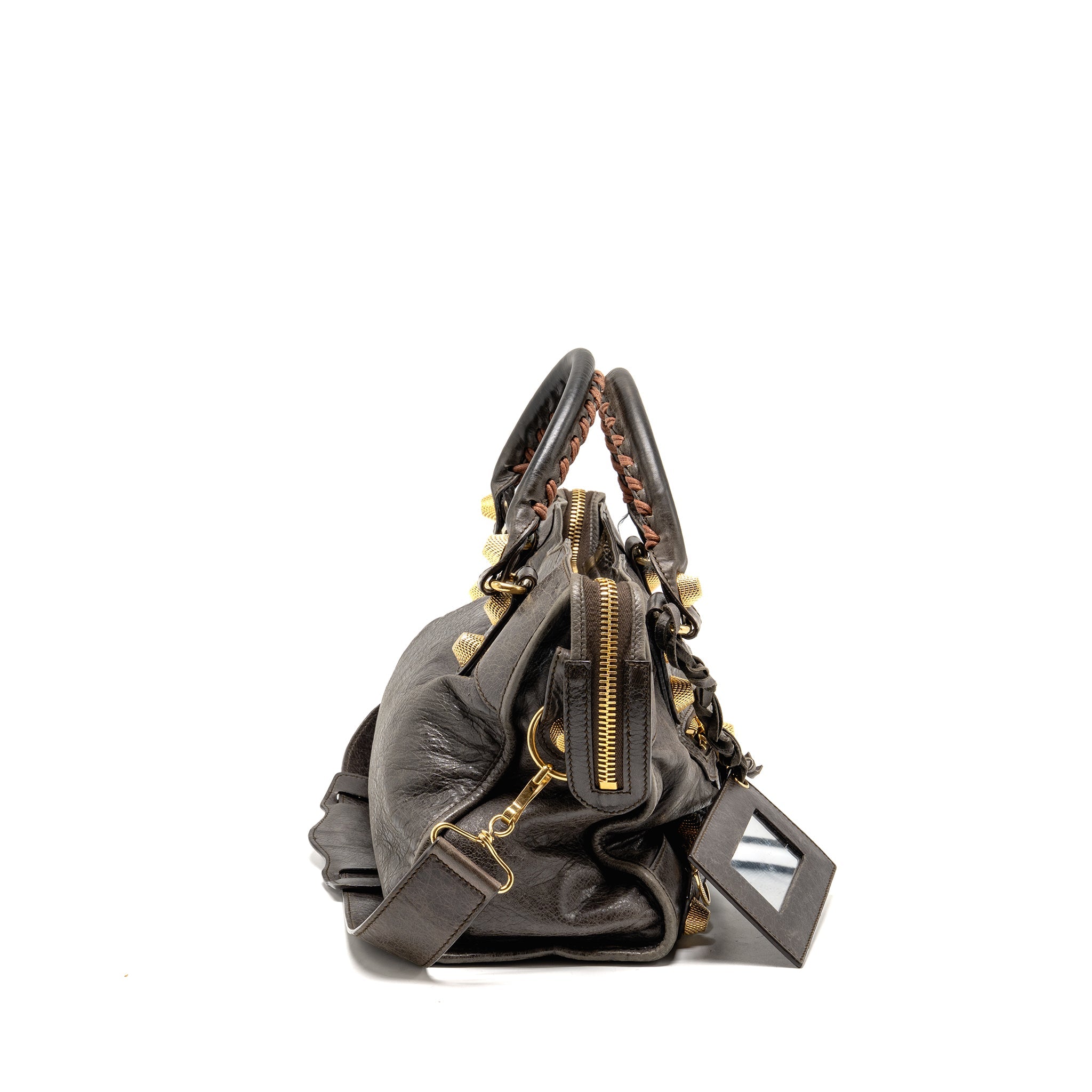 BALENCIAGA GIANT CITY BAG CALFSKIN GREY GHW