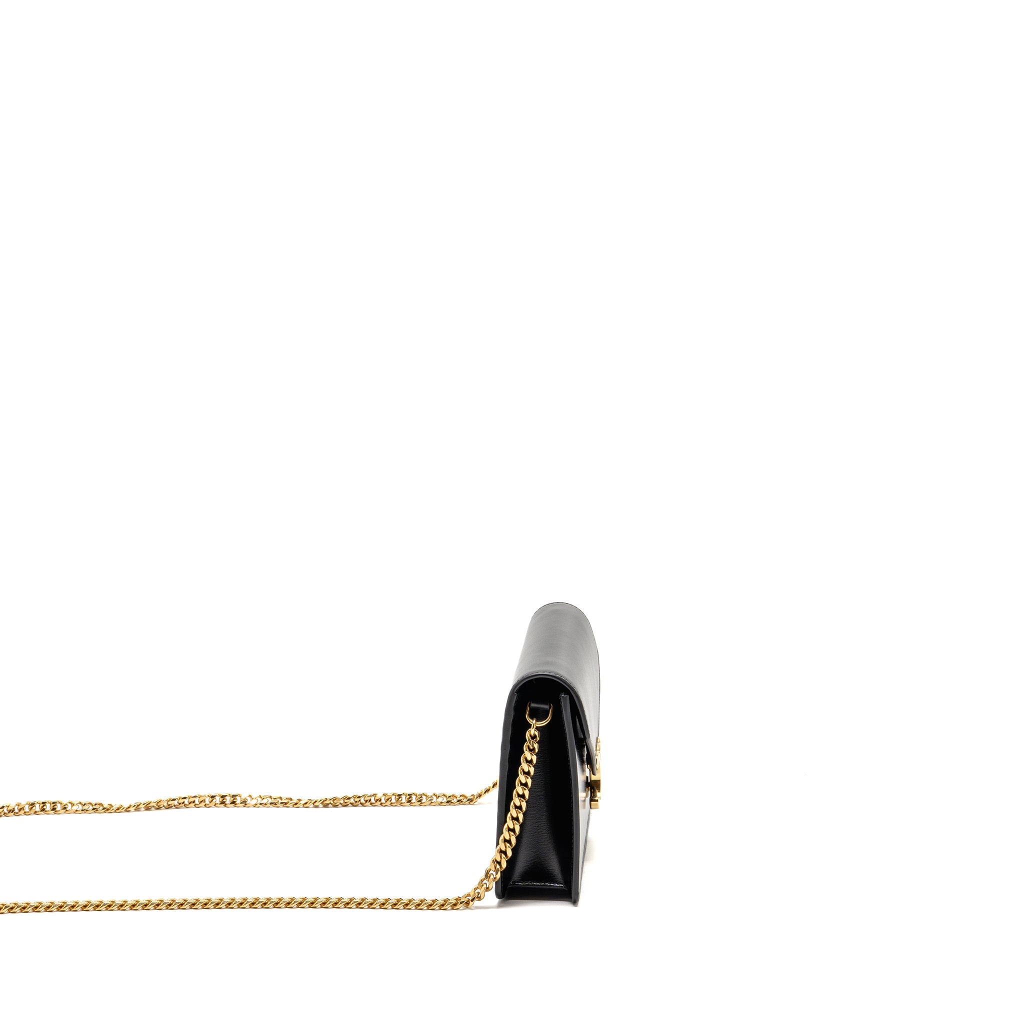 CELINE WALLET ON CHAIN MARGO CALFSKIN BLACK GHW
