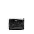 SAINT LAURENT / YSL MEDIUM NIKI BAG CROCODILE-EMBOSSED BLACK CALFSKIN BLACK HARDWARE