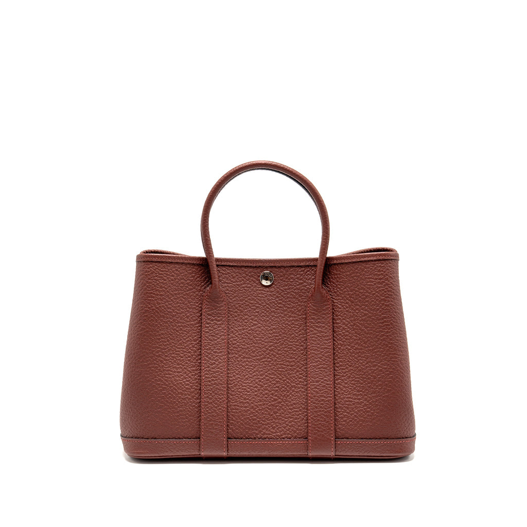 HERMES GARDEN PARTY 30 COUNTRY LEATHER ROUGE H SHW