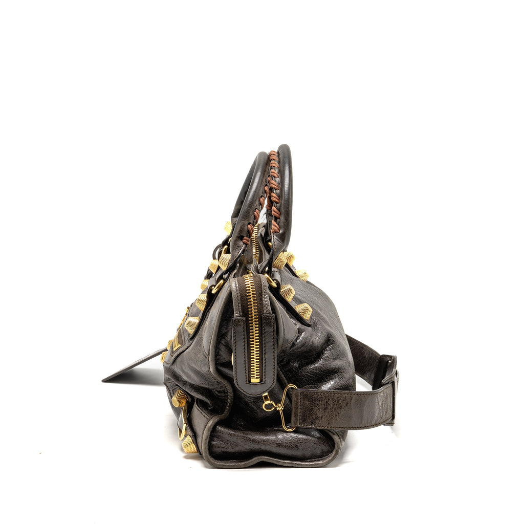 BALENCIAGA GIANT CITY BAG CALFSKIN GREY GHW