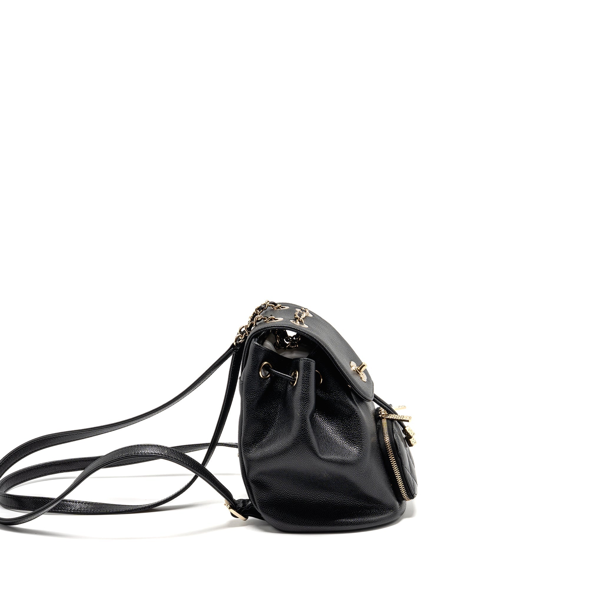 CHANEL AFFINITY BACKPACK CAVIAR BLACK LGHW (MICROCHIP)