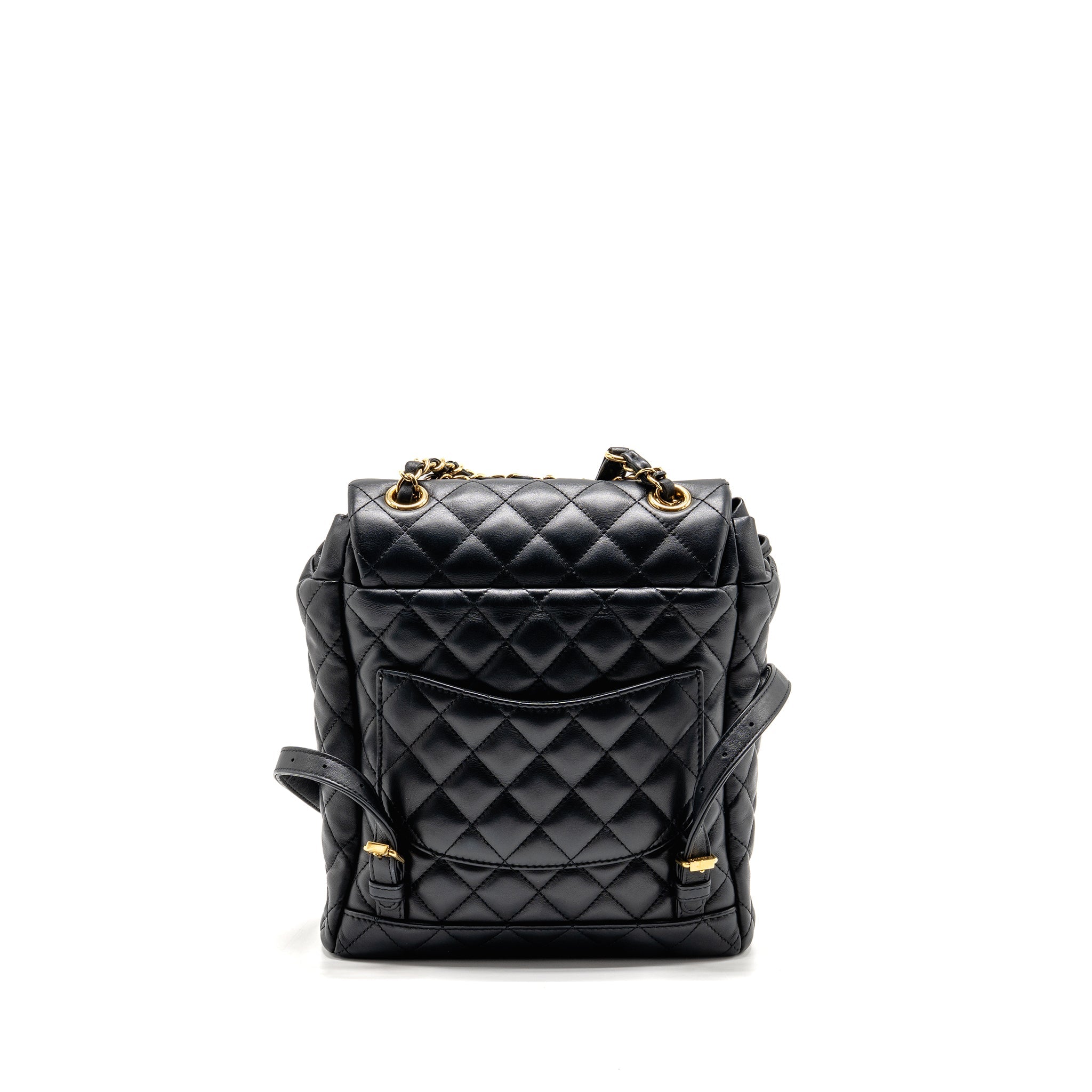 CHANEL SMALL URBAN SPIRIT QUILTED BACKPACK CALFSKIN BLACK GHW