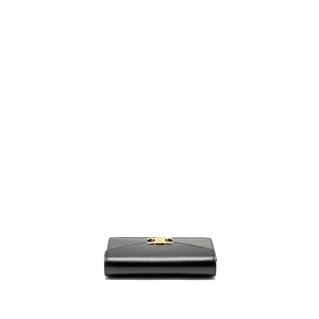 CELINE WALLET ON CHAIN MARGO CALFSKIN BLACK GHW