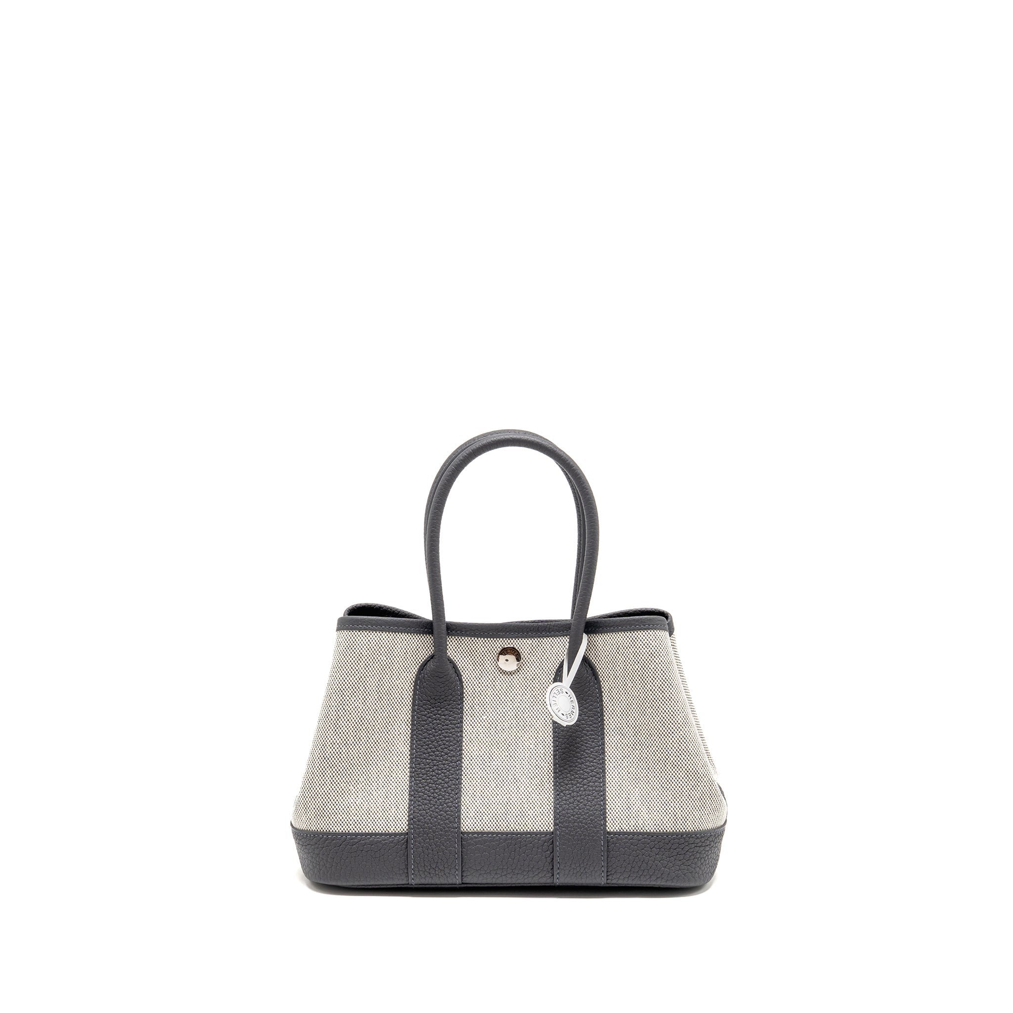 HERMES NEO GARDEN PARTY 23 CANVAS/NEGONDA ECRU/ARDOISE SHW