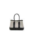 HERMES GARDEN PARTY 23 CANVAS/NEGONDA ECRU-BLACK/BLACK SHW