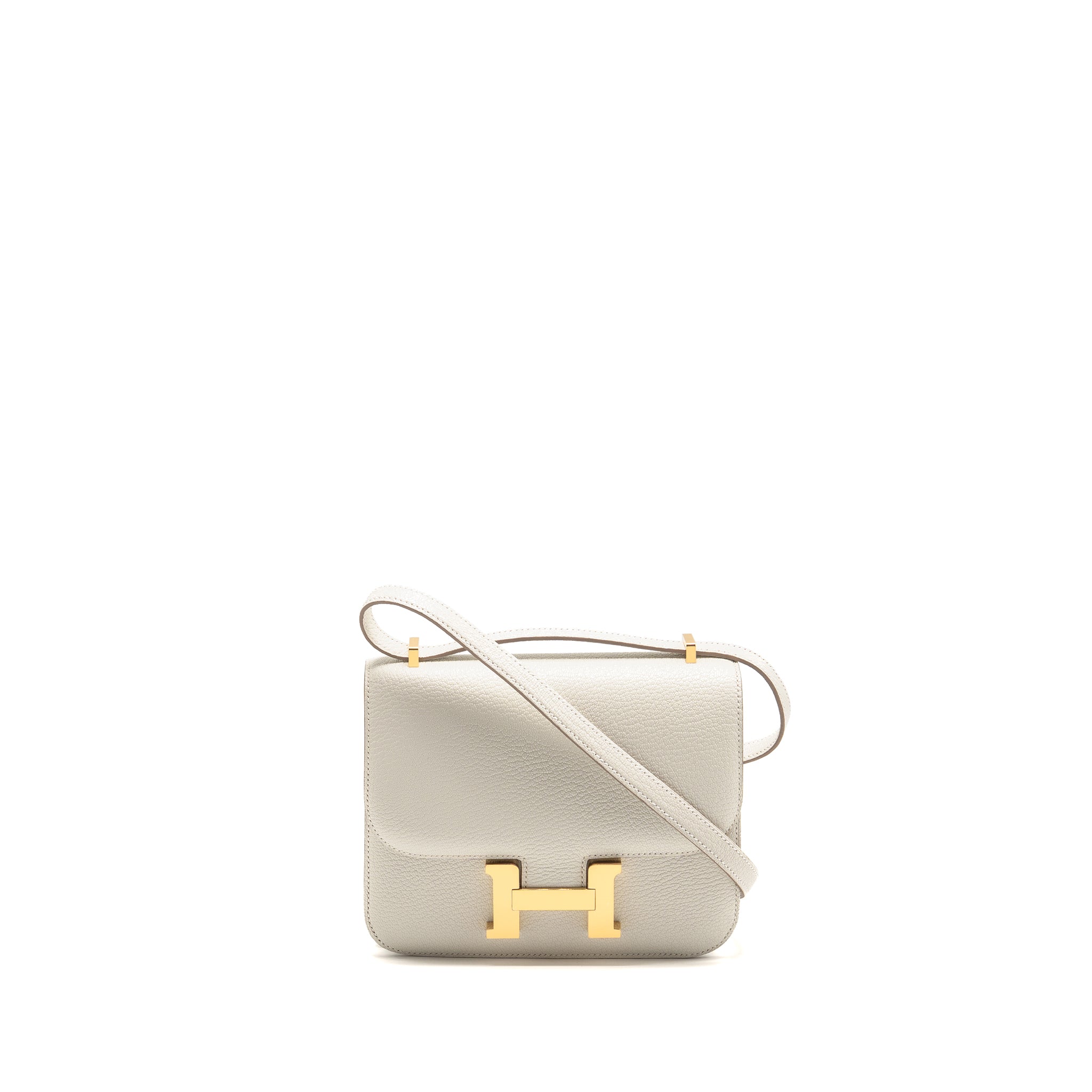 HERMES MINI CONSTANCE CHÈVRE MYSORE MUSHROOM/BISCUIT GHW