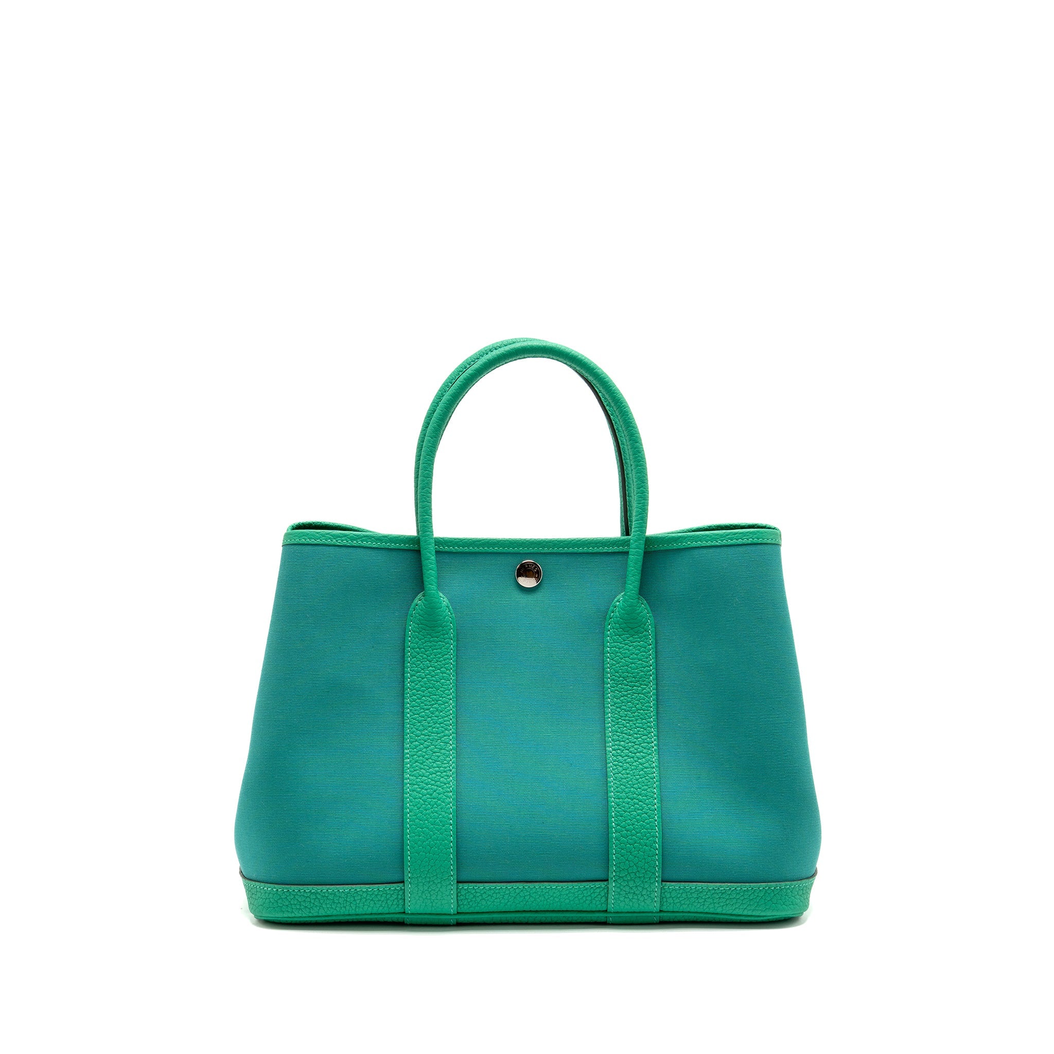 HERMES GARDEN PARTY 30 CANVAS/NEGONDA VERT VERONE-MENTHE/MENTHE SHW