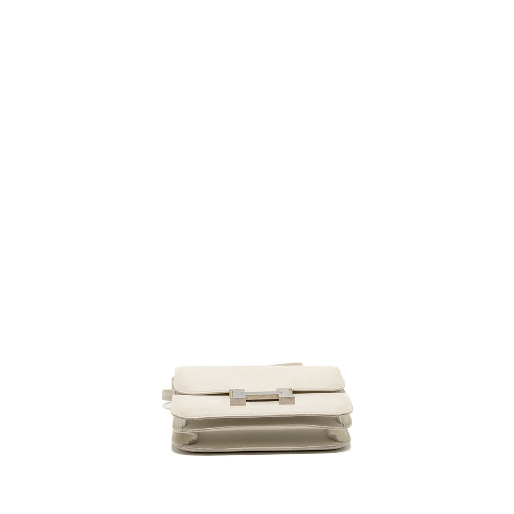 HERMES MINI CONSTANCE EPSOM BLANC SHW