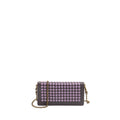 BOTTEGA VENETA INTRECCIATO WALLET ON CHAIN LEATHER PURPLE/GREY GHW