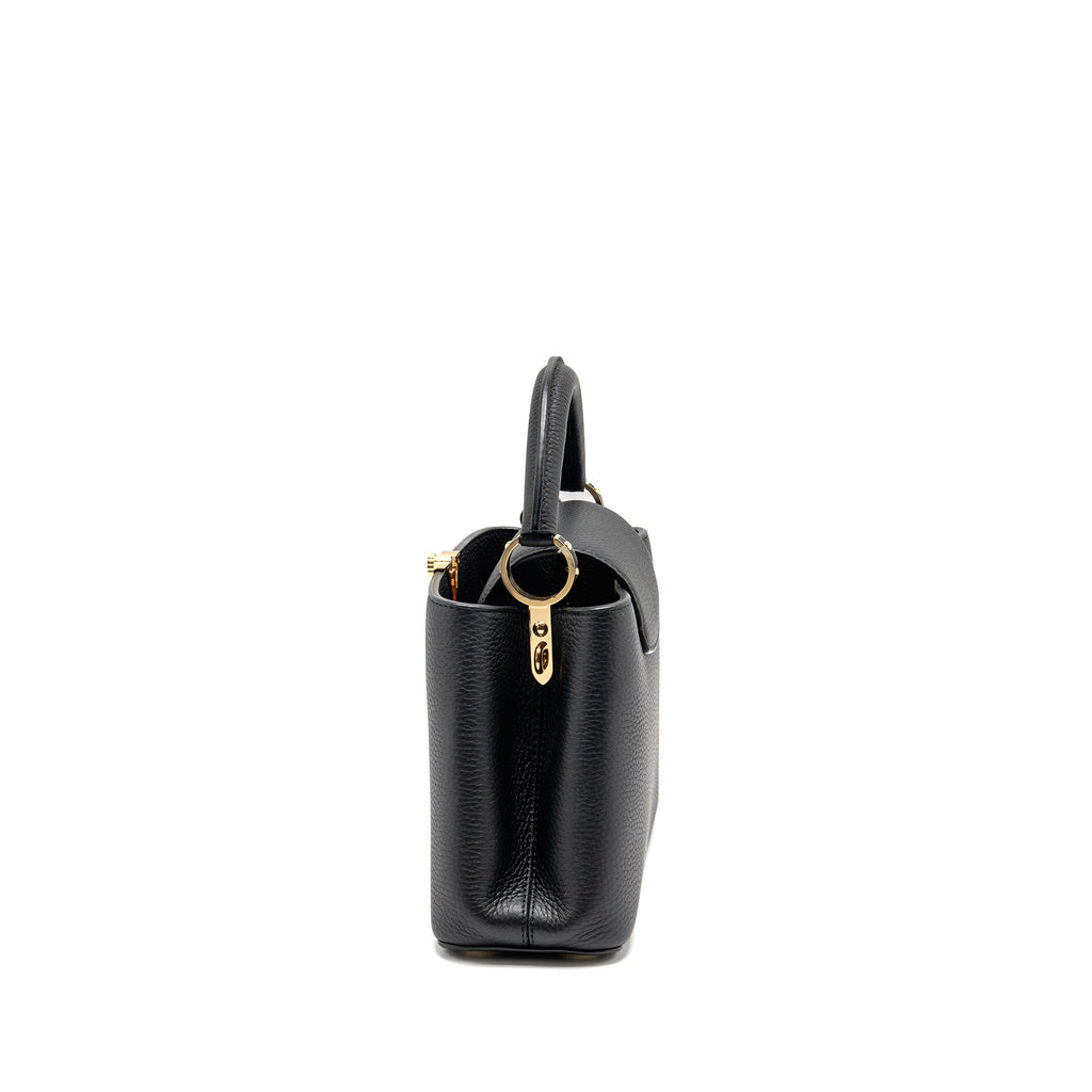 LOUIS VUITTON MURAKAMI LIMITED EDITION CAPUCINES BB TAURILLON LEATHER BLACK GHW