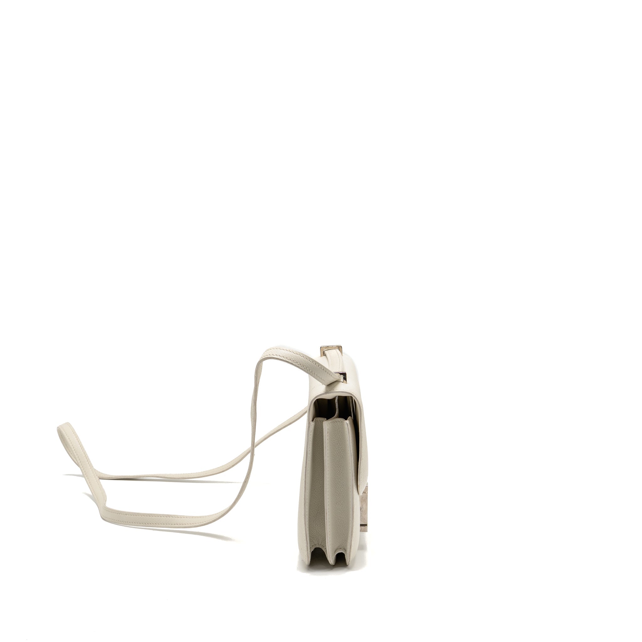 HERMES MINI CONSTANCE EPSOM BLANC SHW