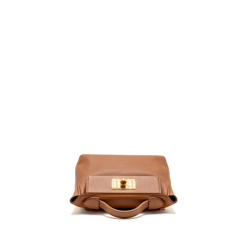 HERMES MINI 24/24 2424-21 BAG EVERCOLOR GOLD GHW