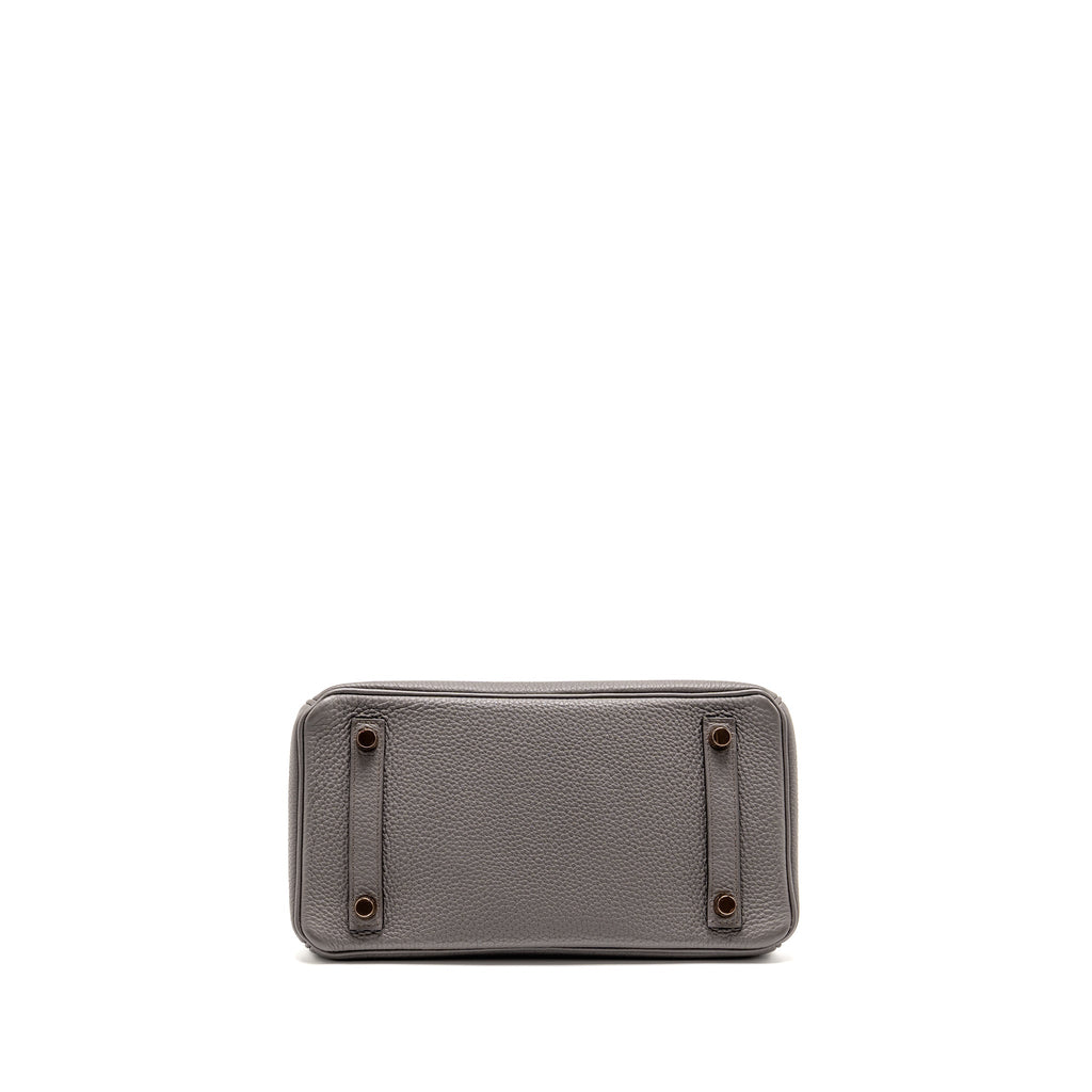 HERMES BIRKIN 25 TOGO GRIS ETAIN RGHW