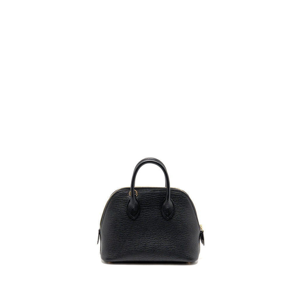HERMES MINI BOLIDE CHEVRE MYSORE BLACK GHW