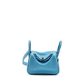 HERMES MINI LINDY SWIFT BLUE DE NORD SHW
