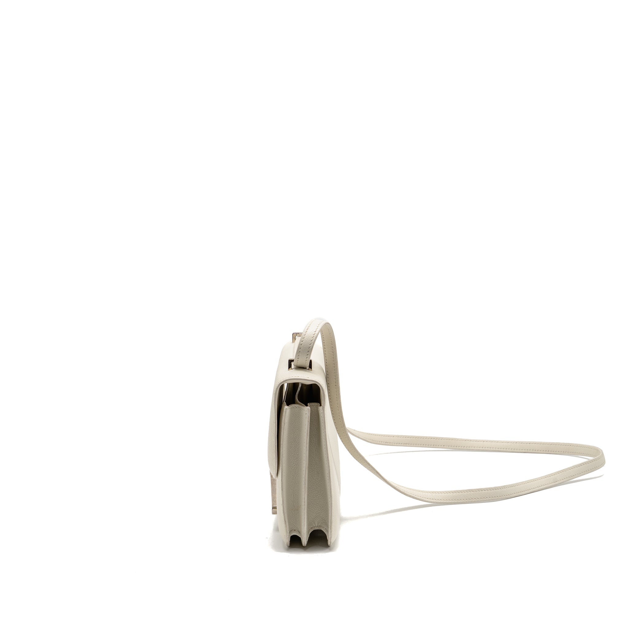 HERMES MINI CONSTANCE EPSOM BLANC SHW