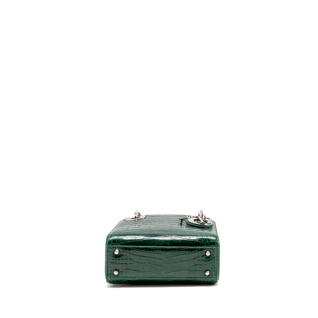 DIOR MINI LADY DIOR CROCODILE GREEN SHW