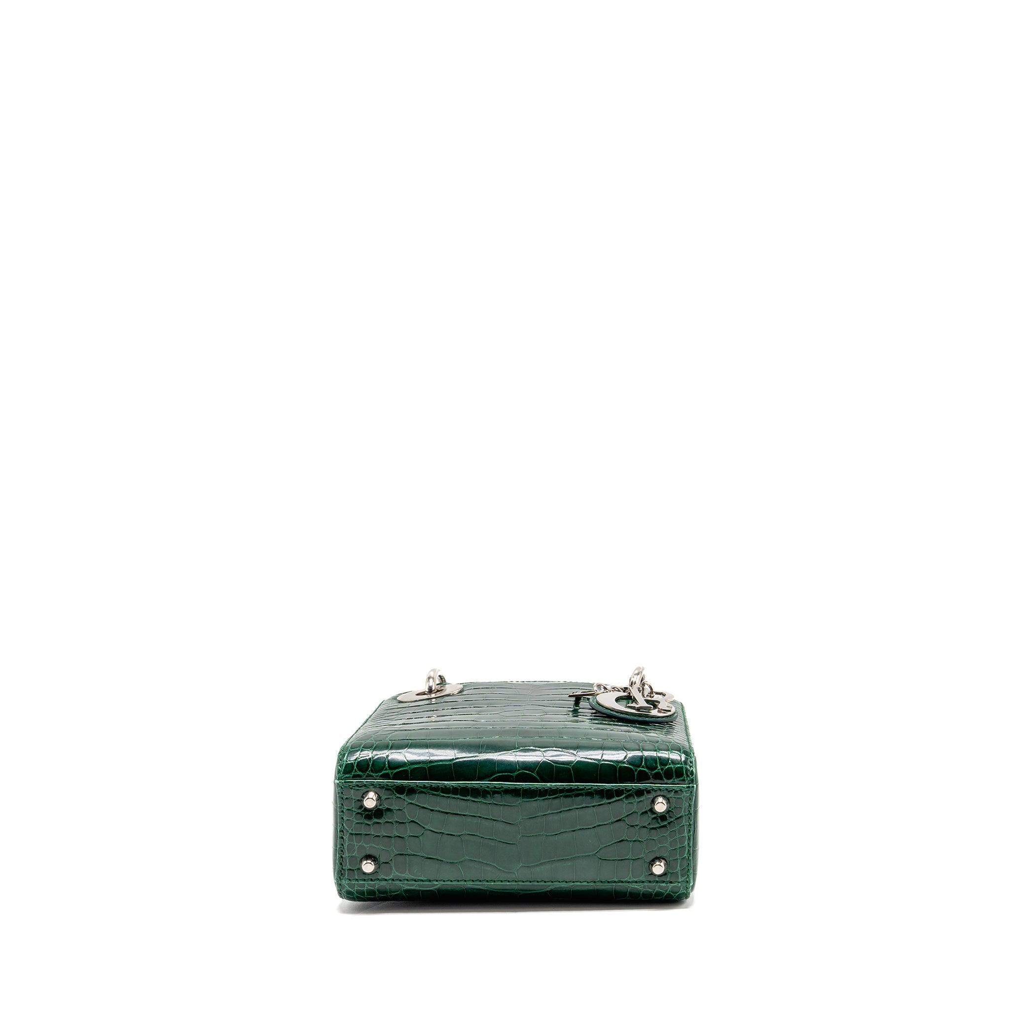 DIOR MINI LADY DIOR CROCODILE GREEN SHW