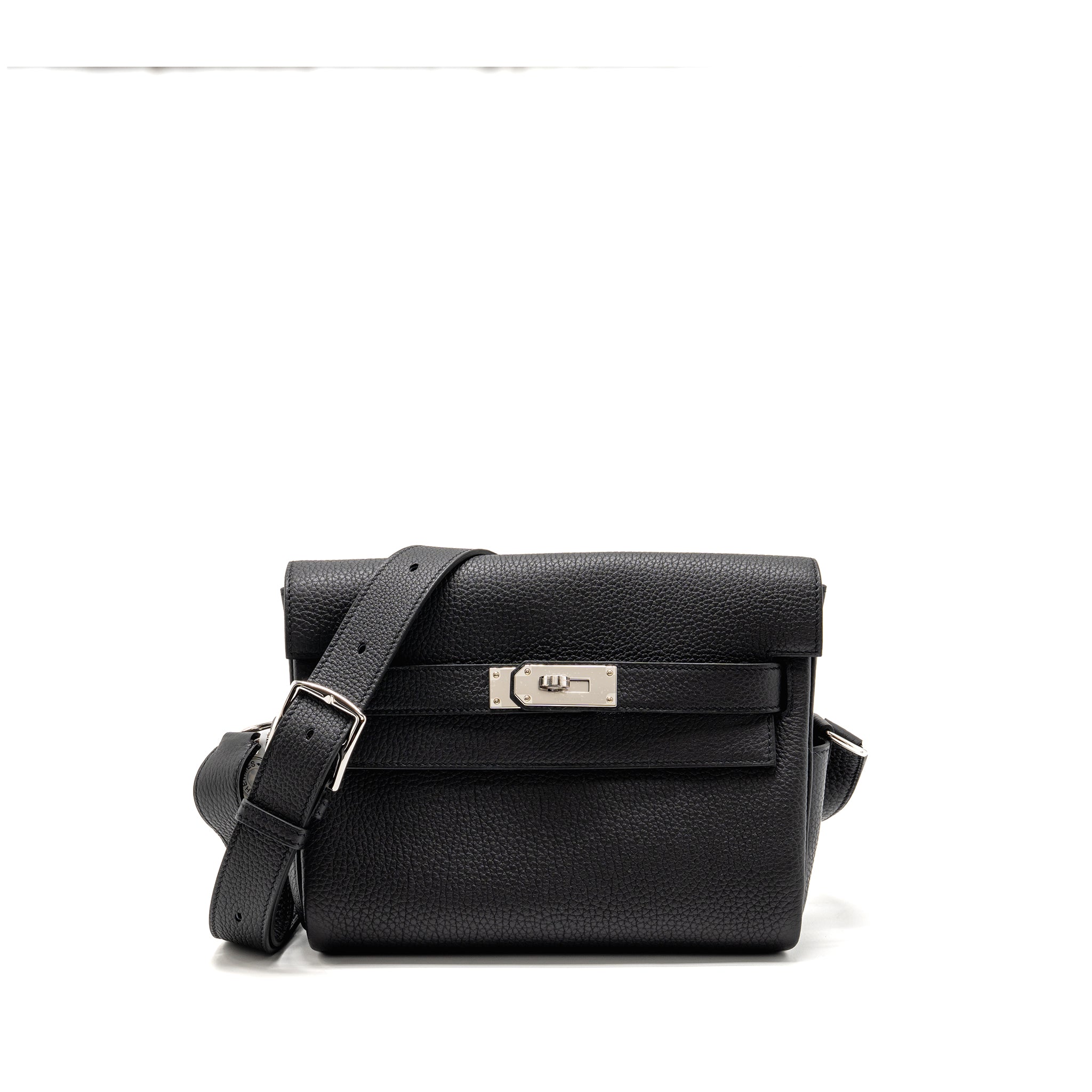 HERMES KELLY MESSENGER PM BAG TOGO BLACK SHW
