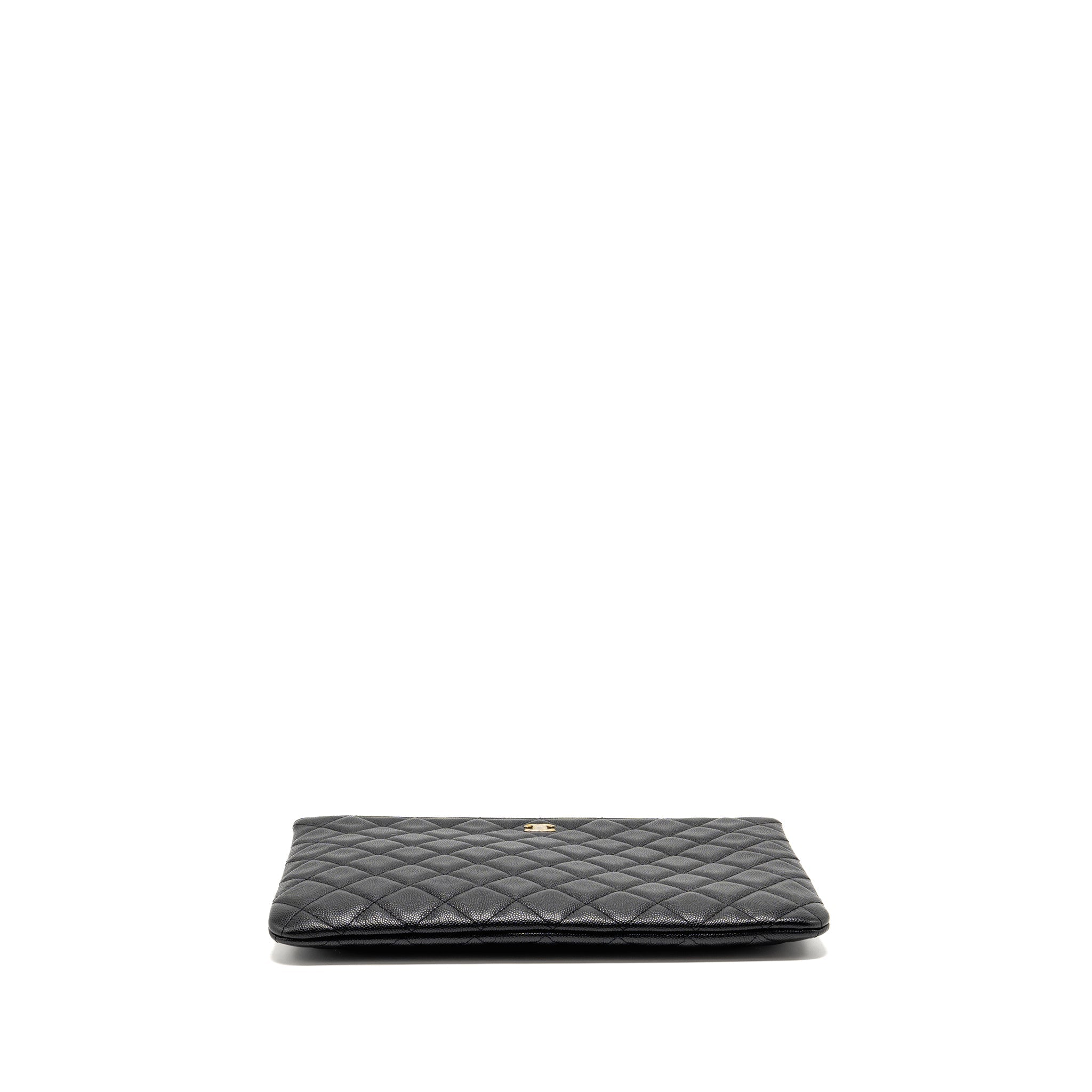 CHANEL O CASE CLUTCH CAVIAR BLACK GHW