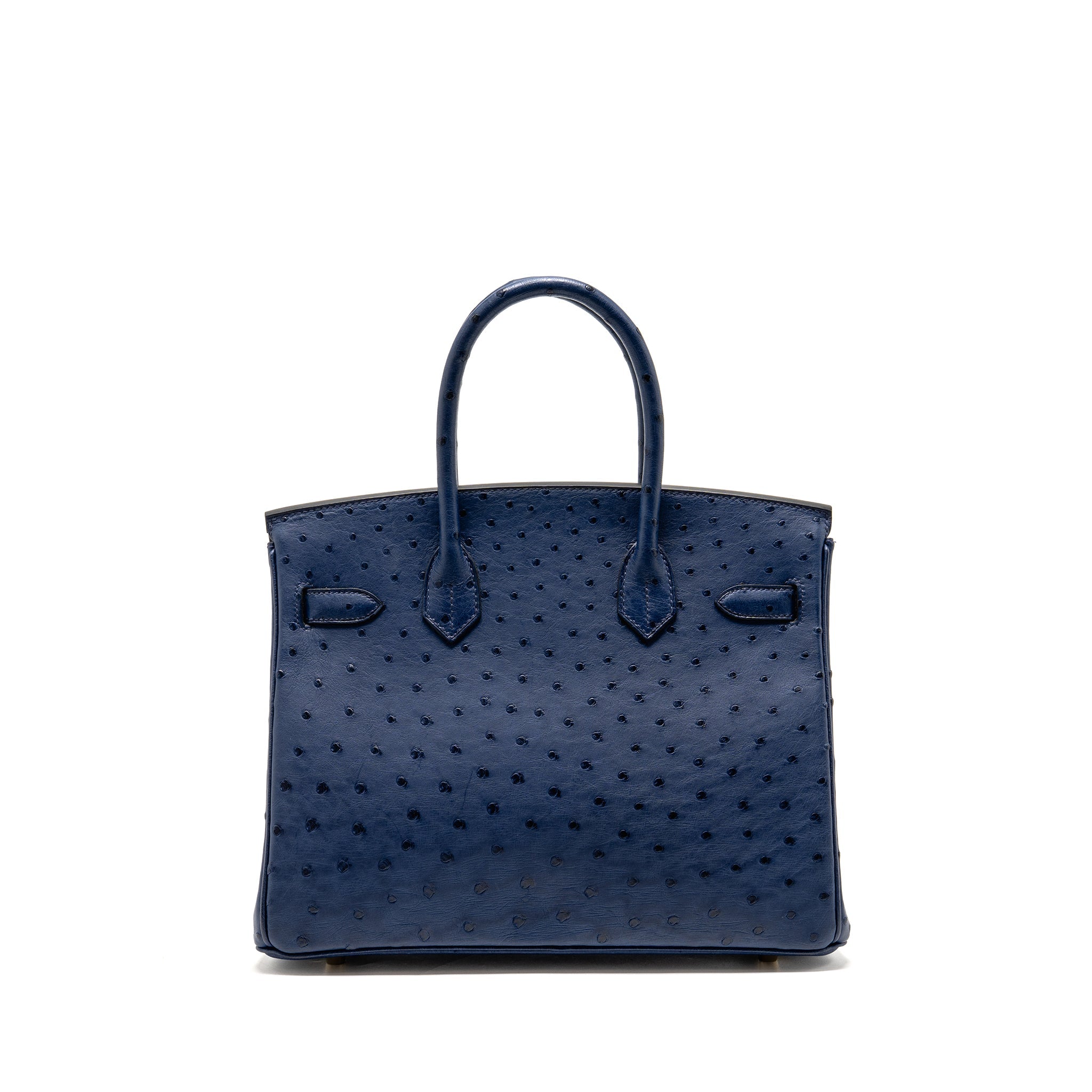 HERMES BIRKIN 30 OSTRICH BLUE IRIS GHW