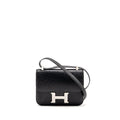 HERMES CONSTANCE 24 OSTRICH BLACK SHW